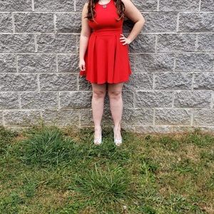 Red formal dress